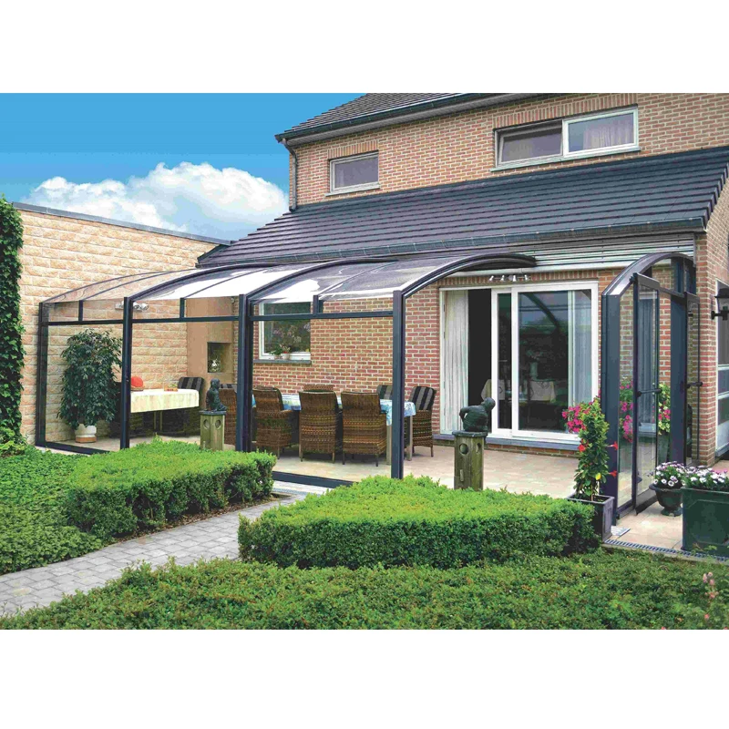 aluminum retractable pergola glass sunroom/ free standing sunroom