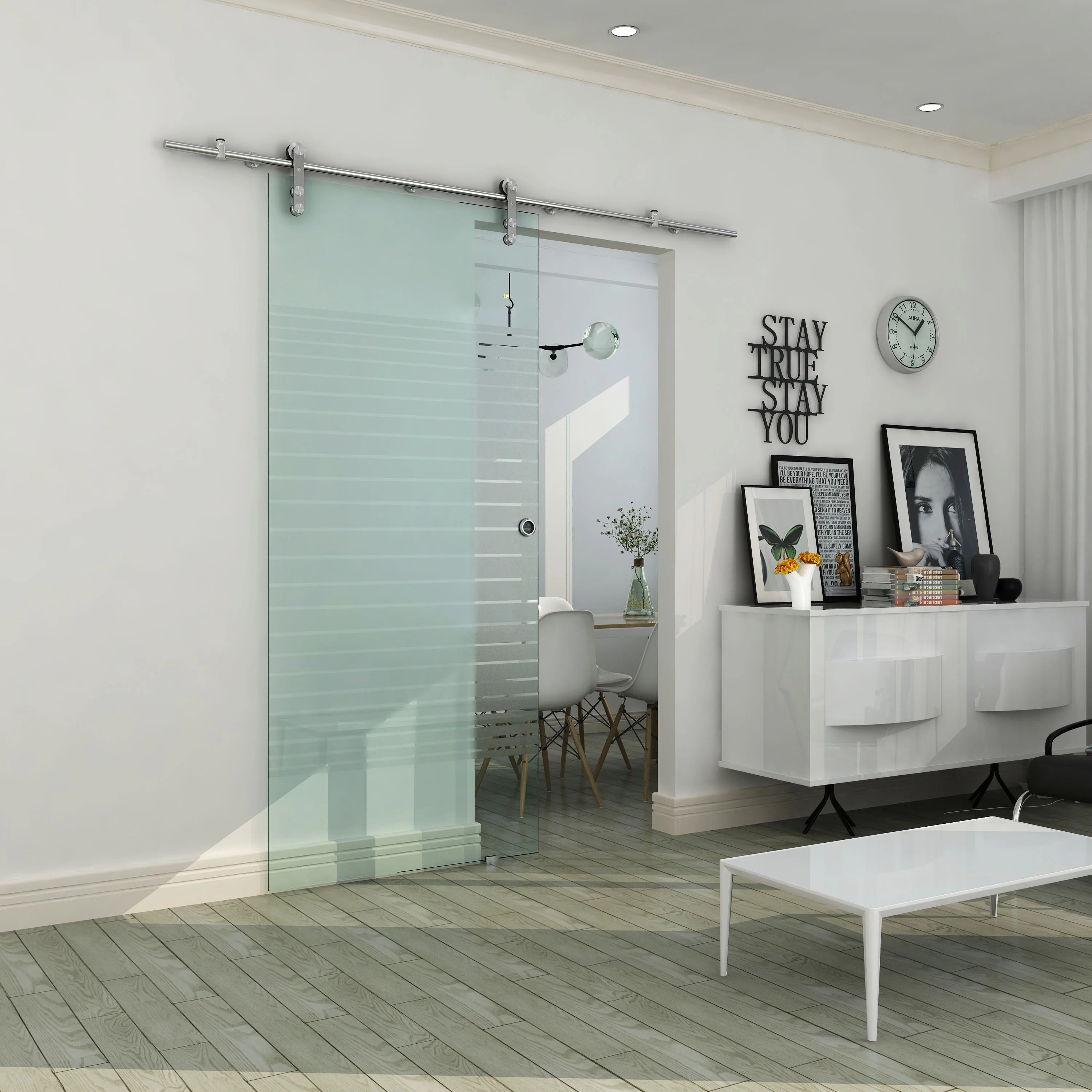 YMXT-YG49 Wall mounted stainless steel sliding barn door hardware