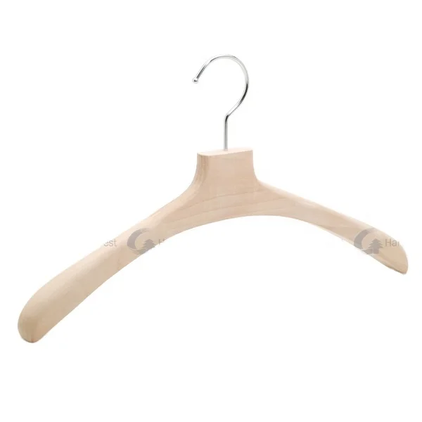 
Natural wooden coat hanger with fashion shape 