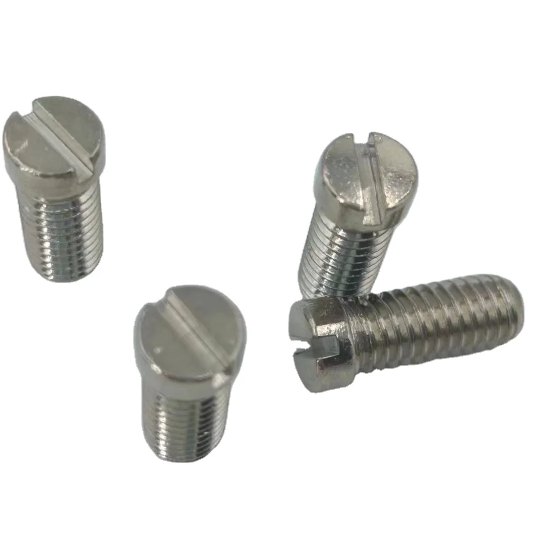 Customized Silver Plated Nickel Forged M4 Screws Copper Slotted Pan Head Shoulder Bolt Fasteners ISO CN;SHG Metric System