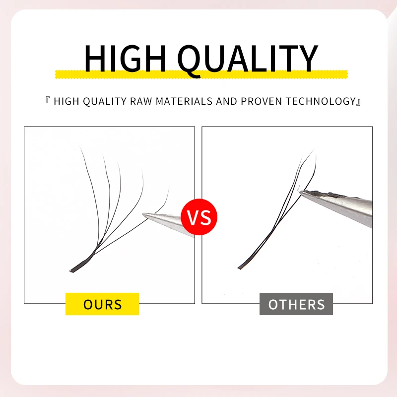 5D W Fake eyelashes Naturally curl Eyelash extension Premade volume fans lashes False eyelashes 3D 4D 6D W cilia