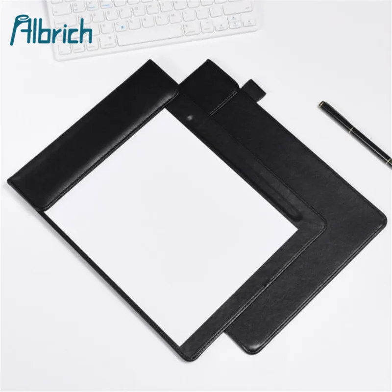 A4 office supplies conference splint pad clip magnetic buckle document leather writing