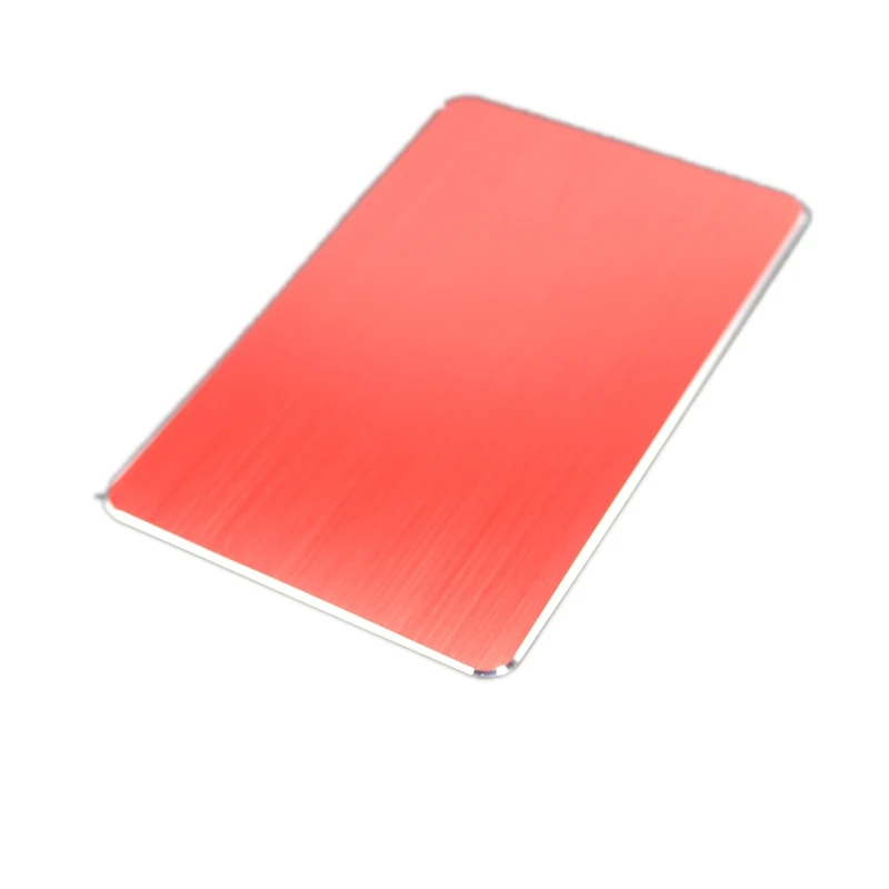 Red color for the metal business card blanks