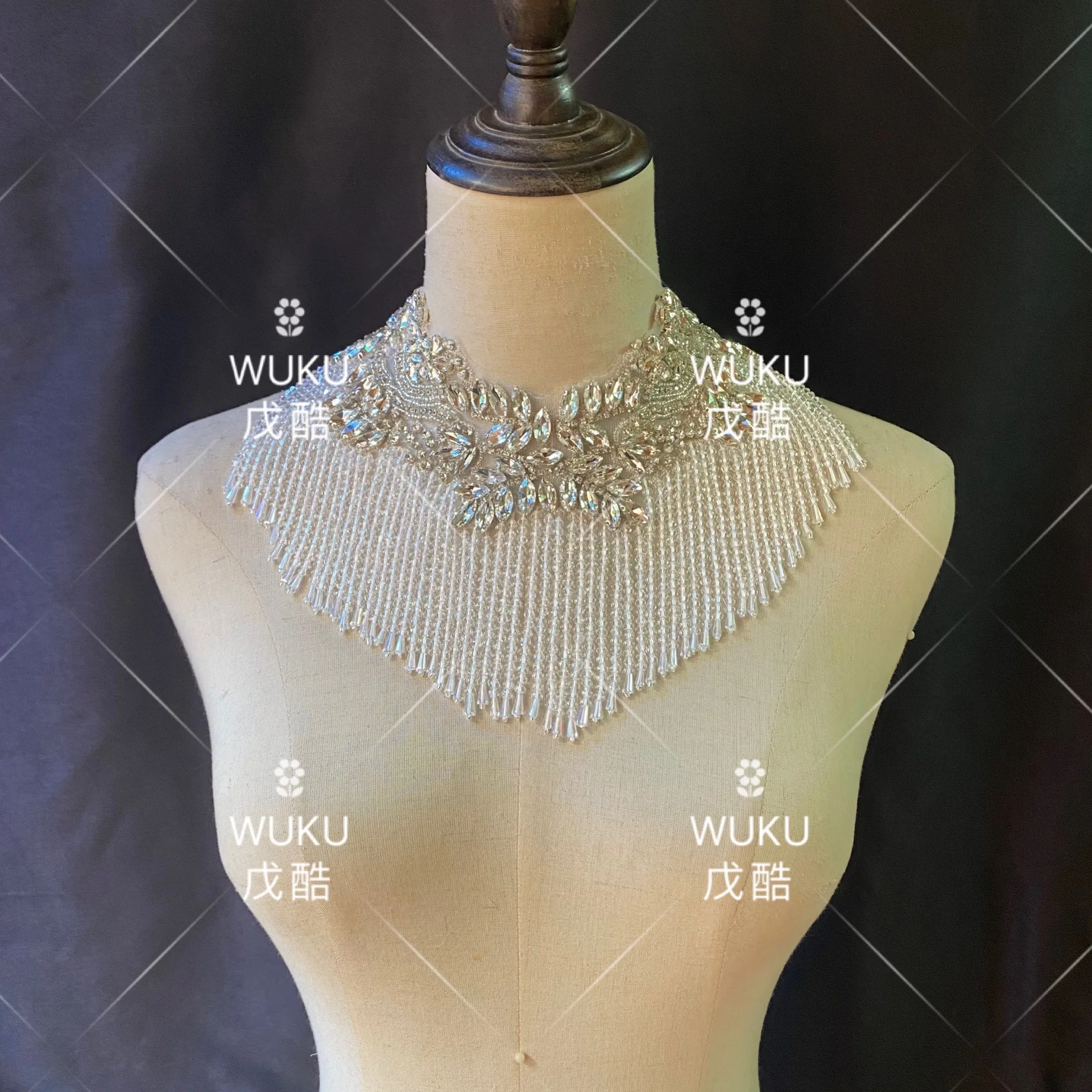 wuku 2020 decoraticollar necklace applique with tassel trims