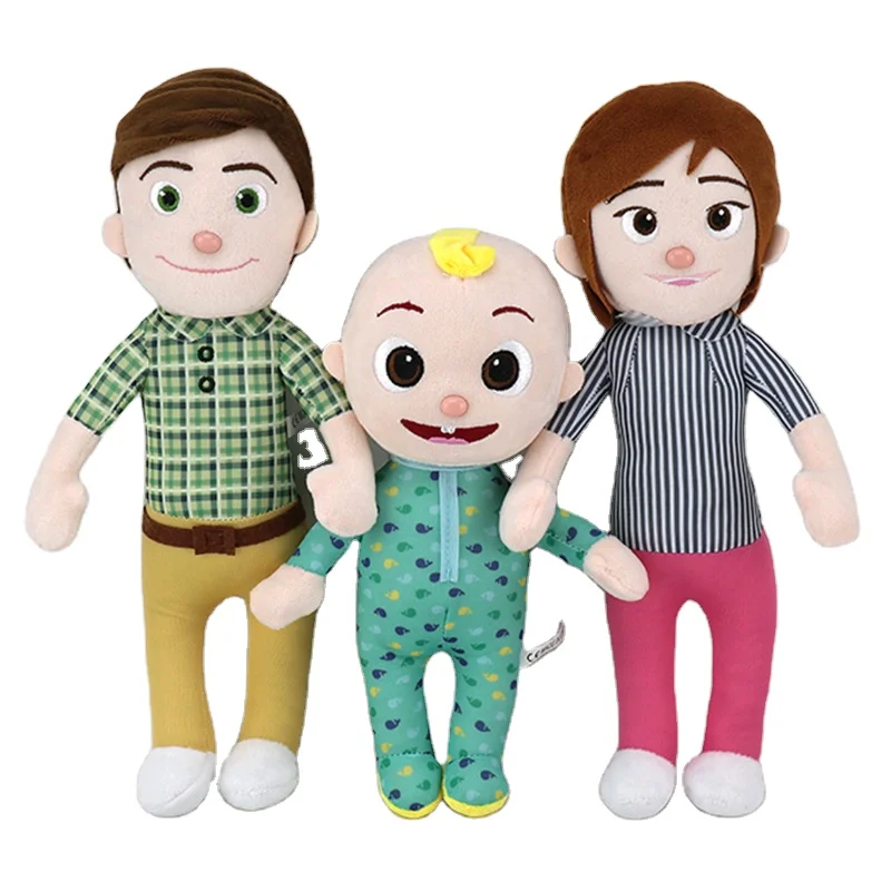 PPyou Custom Baby Cute Cocomelon Music Plush Toy Watermelon Anime Plushie Cartoon Cocomelon JJ Bear Stuffed Dolls Toys Kids Gift