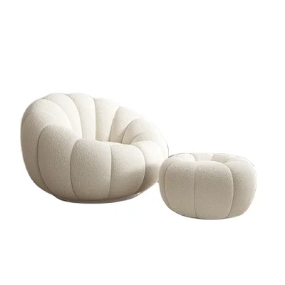 2022 new fashion living room furniture pumpkin sponge filled sofa chair for adult