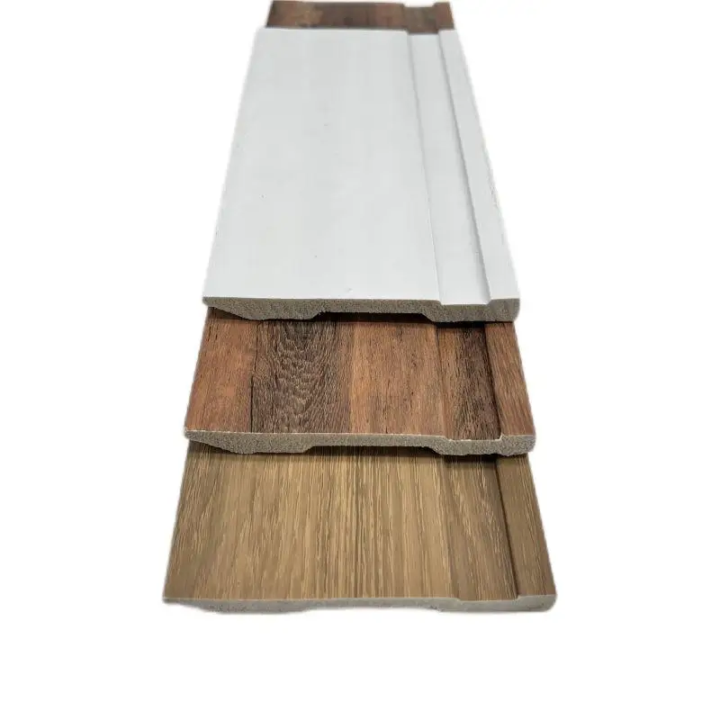 White Board Indoor PS Skirting Boards Modern Design for Hotel Wall Decoration