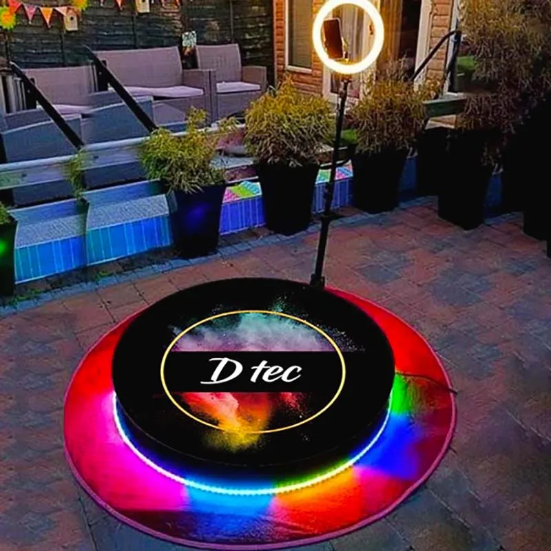 2024 Hot Sale Wedding Party Used 360 Photo Booth Machine With Led Fill Light 360 Photo Booth Wood Automatic Hold 3 To 4 People