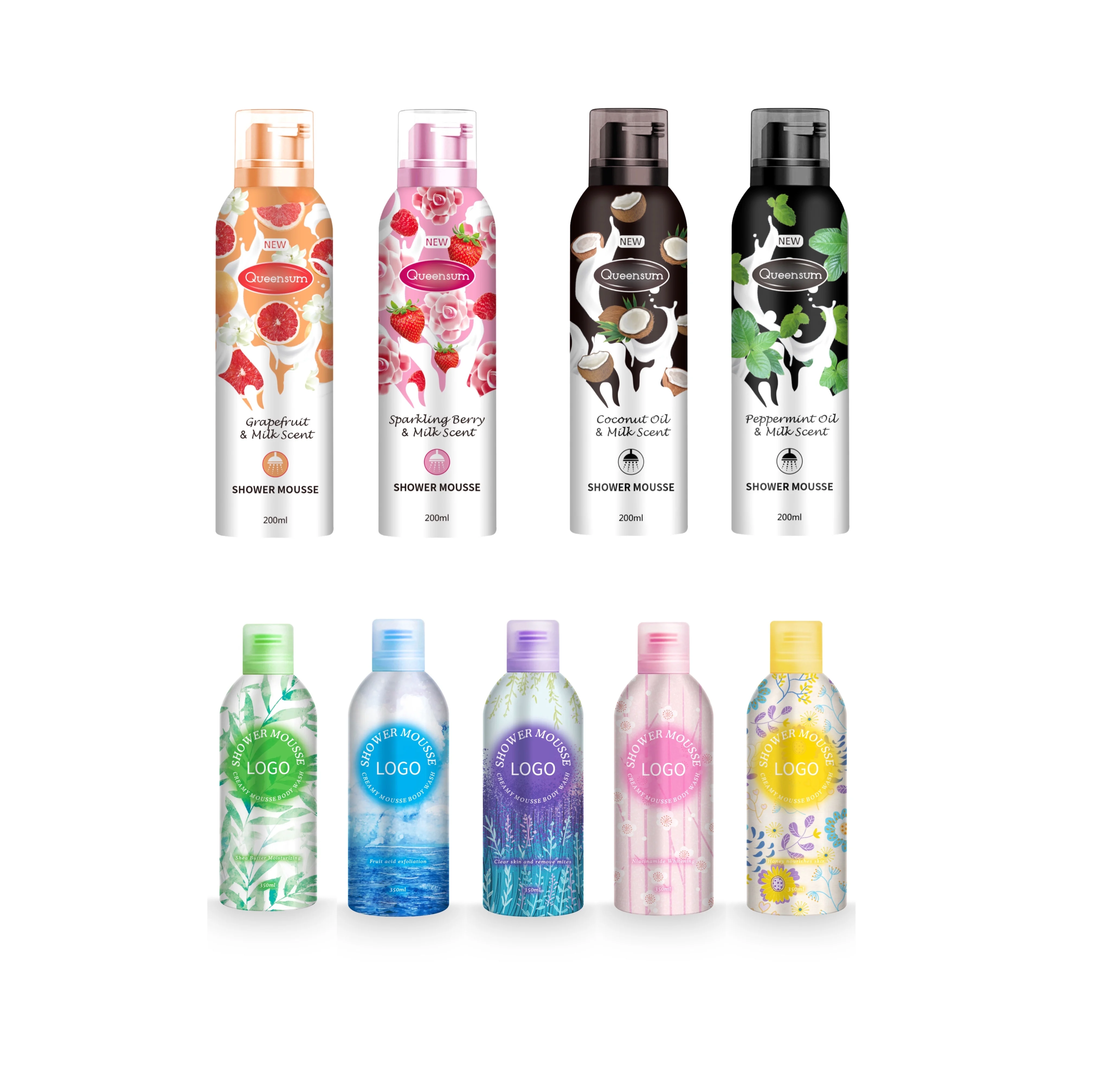 Shower Gel Manufacturer Custom Mousse Shower Gel Anti-Bacterial Whitening Shower Gel for Black Skin