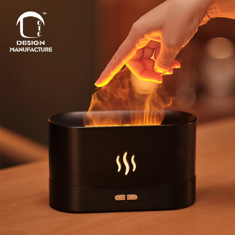 CE Approved Portable 180ml Aromatherapy Waterless Auto Shut-Off Flame Air Diffuser Humidifier