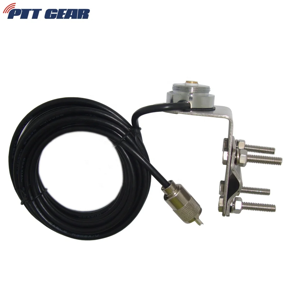 Stainless steel bracket Mirror mount NMO antenna PL-259 connector Telecommunication Antenna Bracket