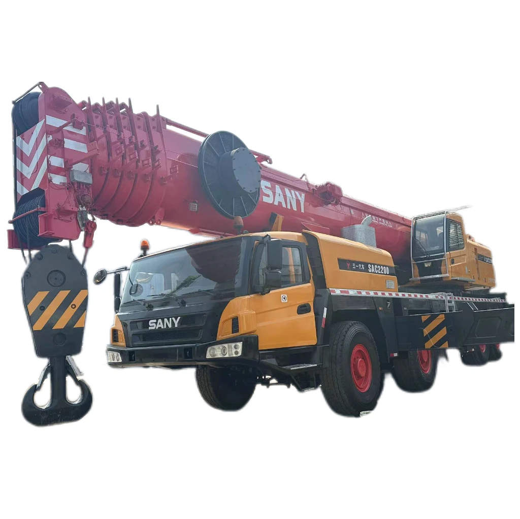 Подержанный Sany SAC2200 220 тонный Автокран 100 тонна Номинальная грузоподъемность гидравлический мобильный кран для