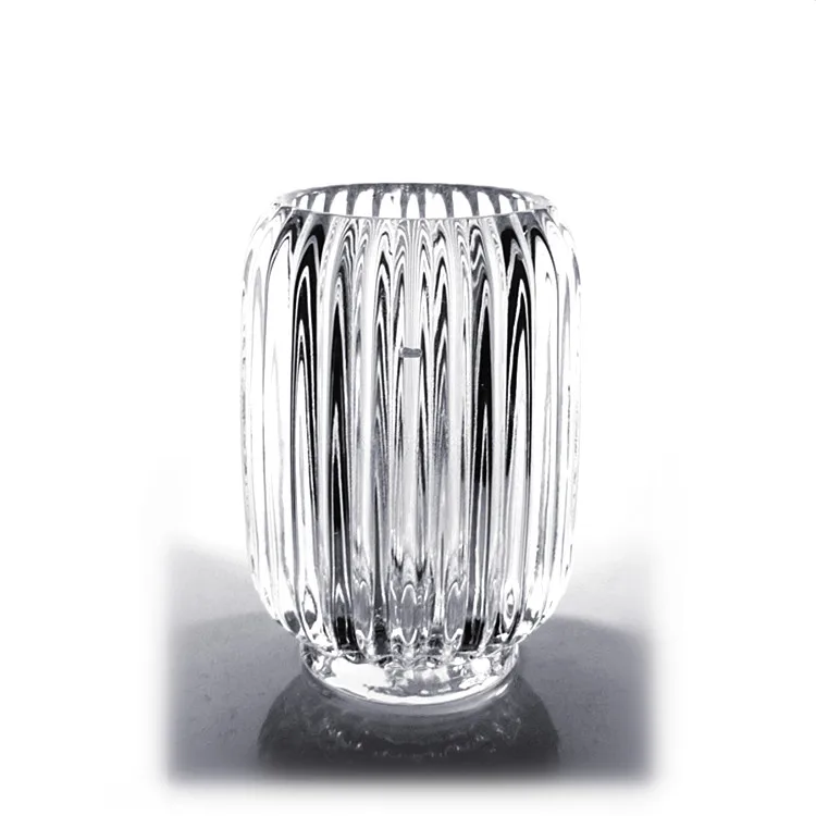 Personalized Tulip Votive Holder Thick Glass Jar For Candle