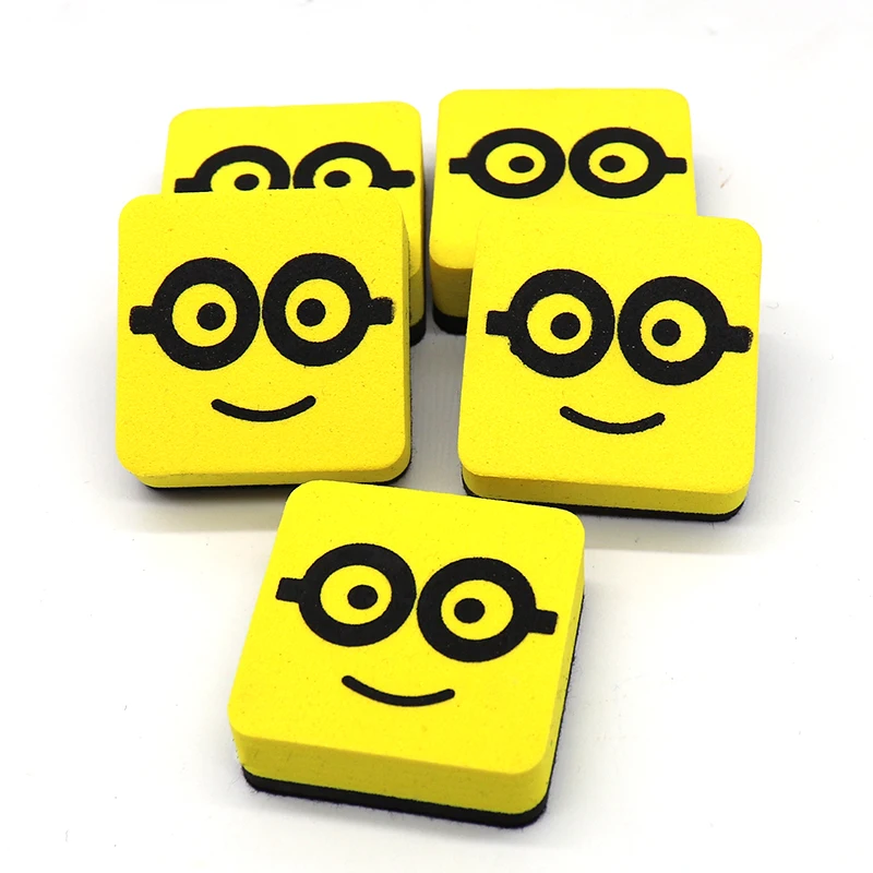 
Custom wholesale magnetic whiteboard eraser lovely logo square color whiteboard eraser 
