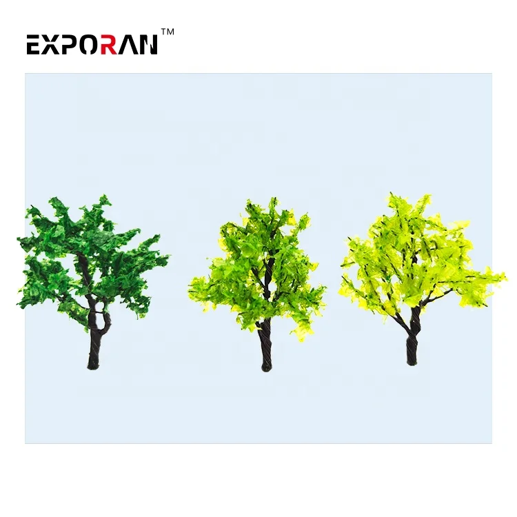 Model Trees Plastic Green Tree Model Train Layout Garden Scenery Landscape Wargame 10 cm 8 cm 6.5 cm 4.5 cm Height
