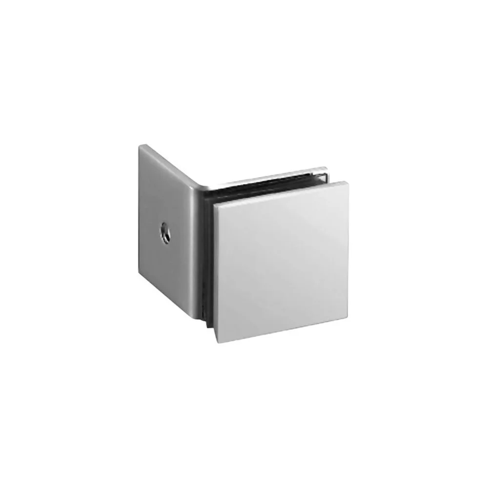 90 Degree Stainless Steel or Zinc Alloy Glass Clip For Shower Door Enclosure Glass to Wall Bathroom Glass Clamp Shower Room