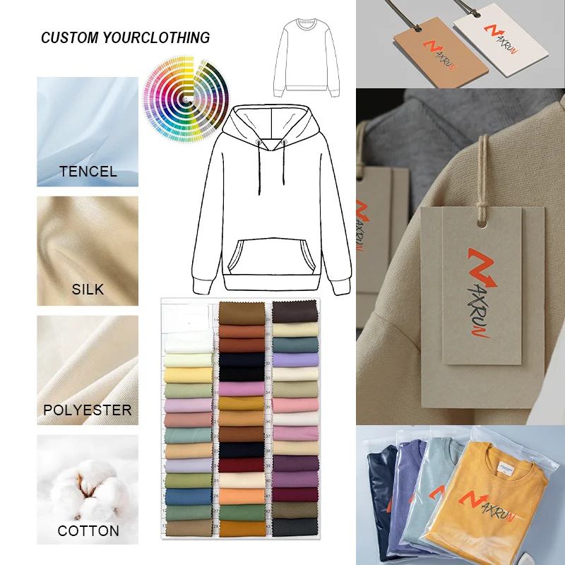 Hot Sale Wholesale Cotton Hoodies Custom Logo Solid Color Long Hoodie Dress for Women