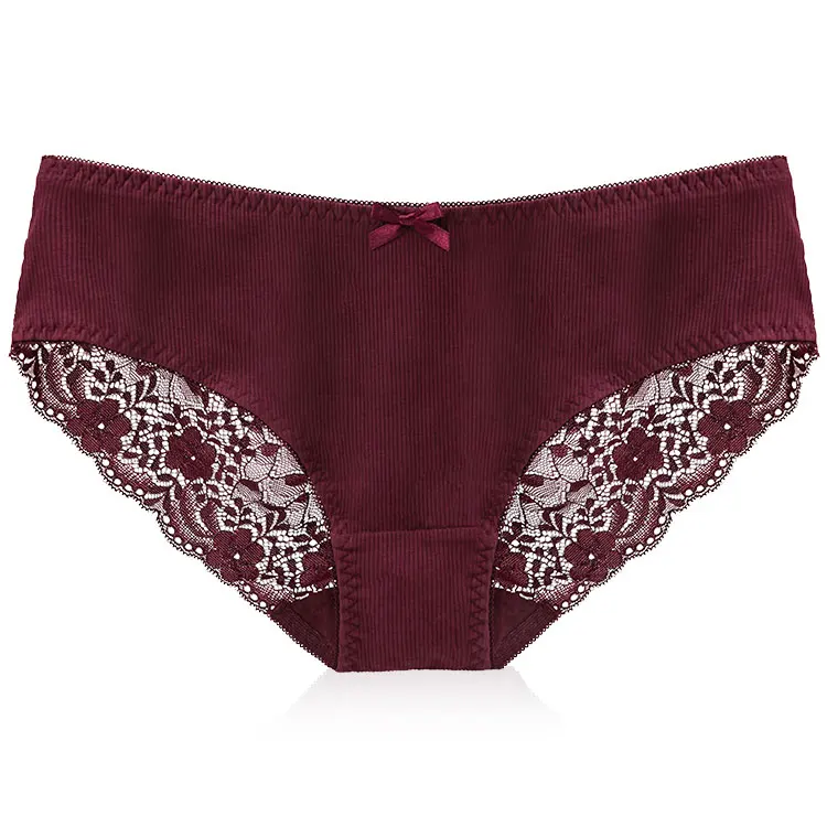 Wholesale Hot Selling Women Panties Mid-Waist Cotton Edge Comfortable Panties for Ladys