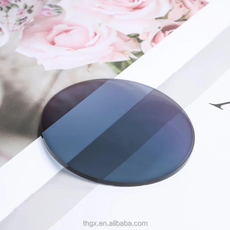TIANHE Hot Sale wholesale 1.56 photochromic gray/brown lens cr39 round top bifocal optical lenses