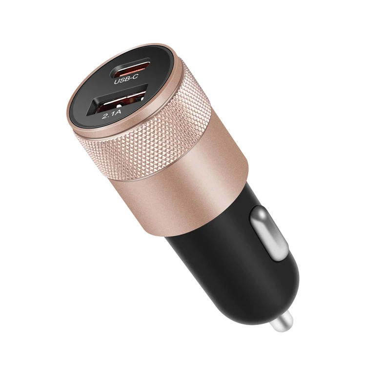 
Супер 30 Вт PD Тип c Быстрая зарядка алюминиевое автомобильное зарядное устройство QC3.0 PD для мобильного телефона 