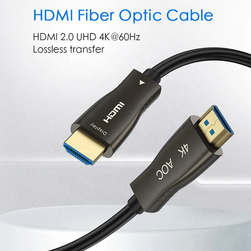HDMI Kabel 2.0 Gold Plated 10M 30M 50M 100M HDMI Optical Fiber Cable 4K 60Hz AOC HDMI Cable