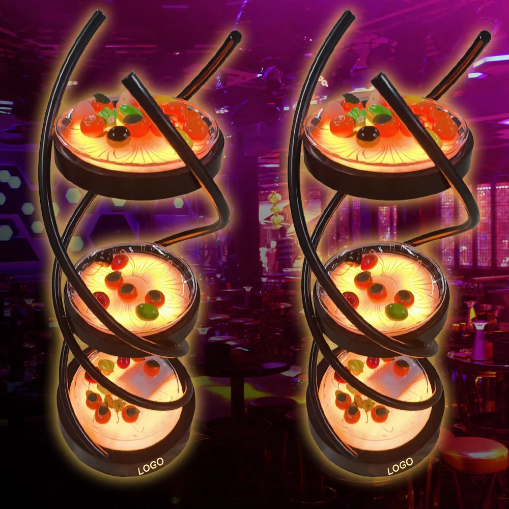Wedding Party Bar Lounge Night Club Restaurant Hotel Glowing Fruit Plate LED Vegetable snack Serving Tray luminous fruit tray