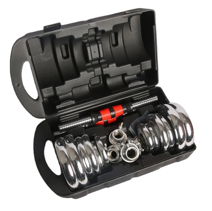 
Best Wholesale 15kg 20kg 30kg 50kg Adjustable Commercial Barbell Dumbbell Set with Connecting Rod 