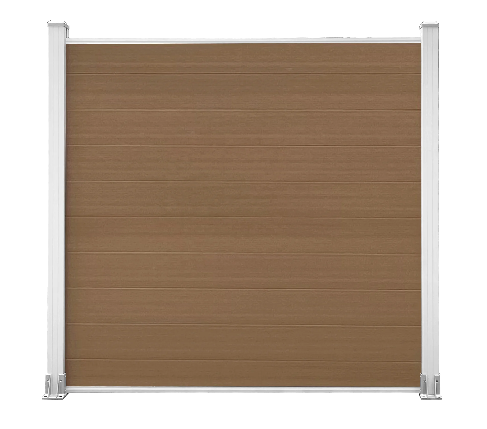 Wood like no fading composite garden fence wpc slat fence euro style easy install wpc railing