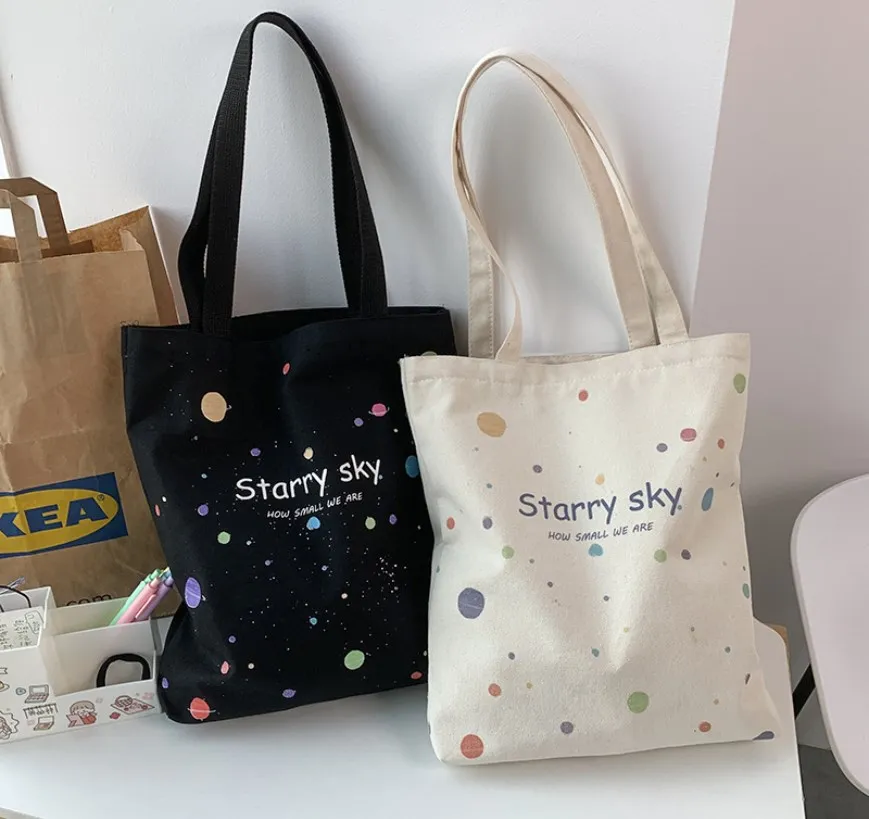 Hot Sale Eco Friendly Cotton Shopping Canvas Tote Bag With Custom Printed Logo