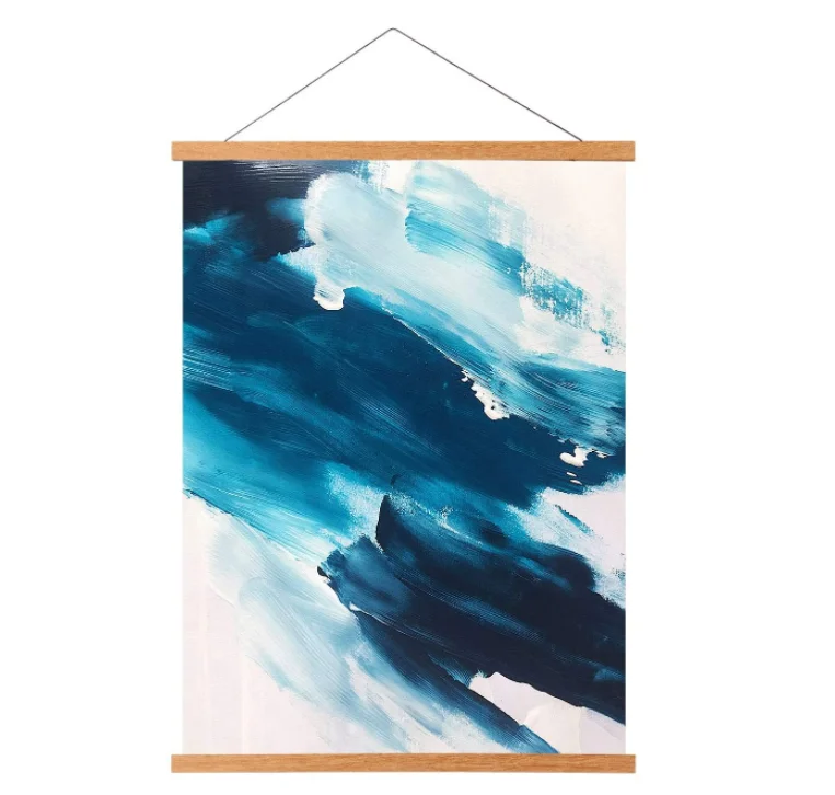 
Oak Teak Wood Magnetic Poster Frame Hanger Magnet Poster Frame for Posters Prints Photos Pictures Maps Scrolls and Canvas Art 