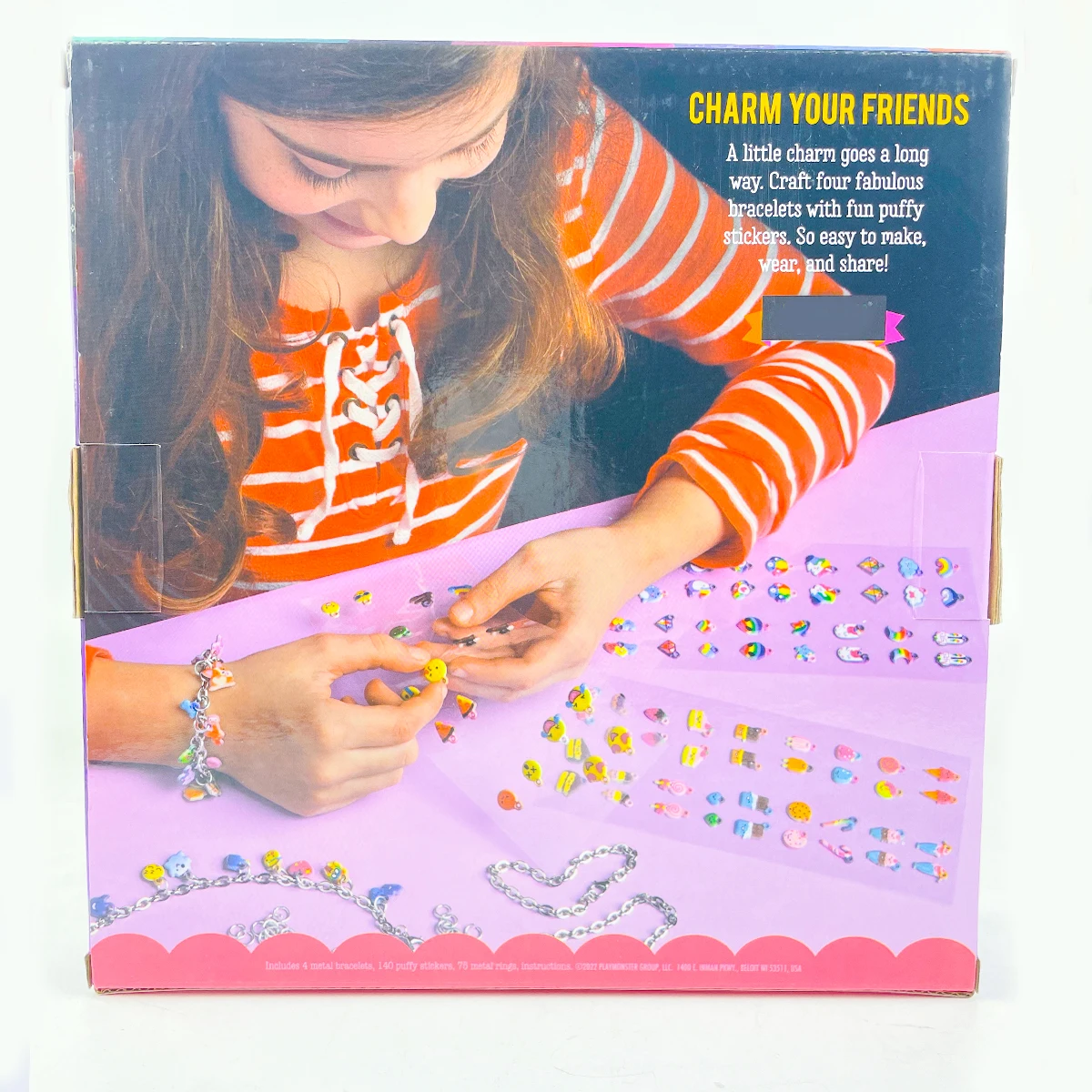 New Arrivals Cartoon Kids Craft Set DIY Gift Box Fantasy Girls Bracelet Charms Bracelets Making Kit