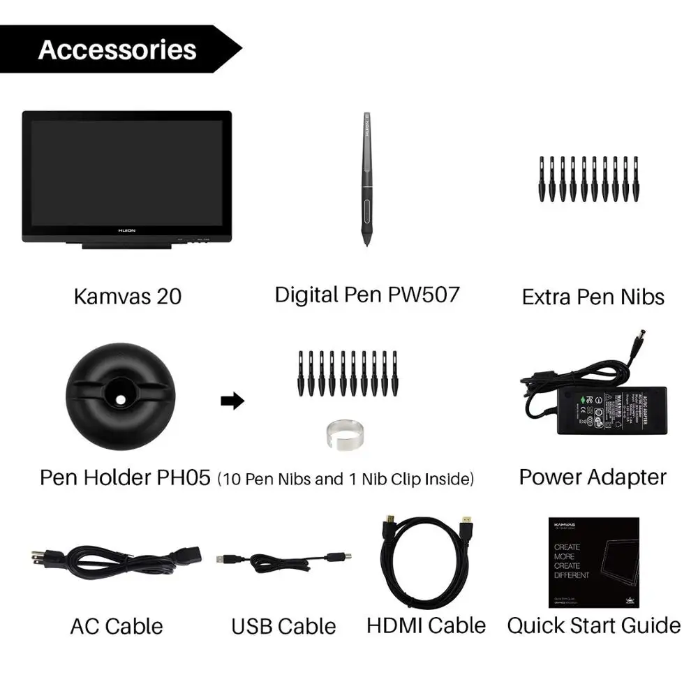  HUION KAMVAS GS1901 19 5 Дюймов Полное ламинирование IPS графика чертеж планшет