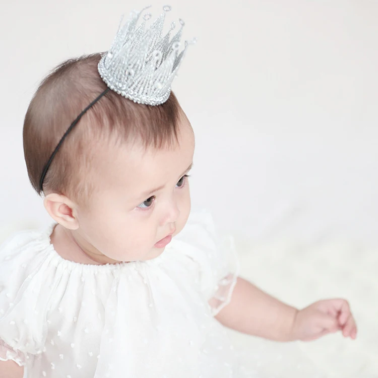 Happy birthday children crown headdress wholesale baby girls hair mini Tiaras Crown for party