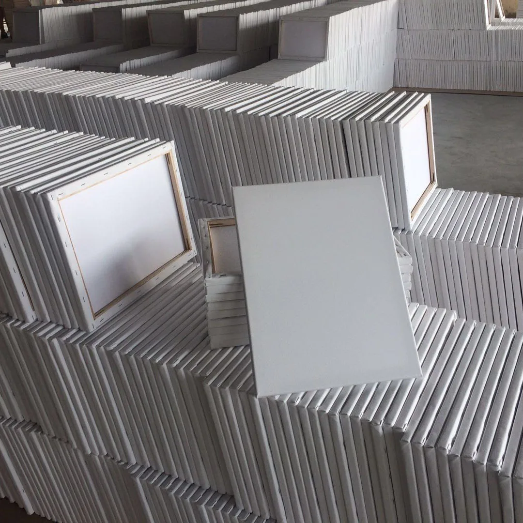 Xinbowen Custom 20*20 Cm Mini Blank Stretched Canvas With Pine Wood Frame