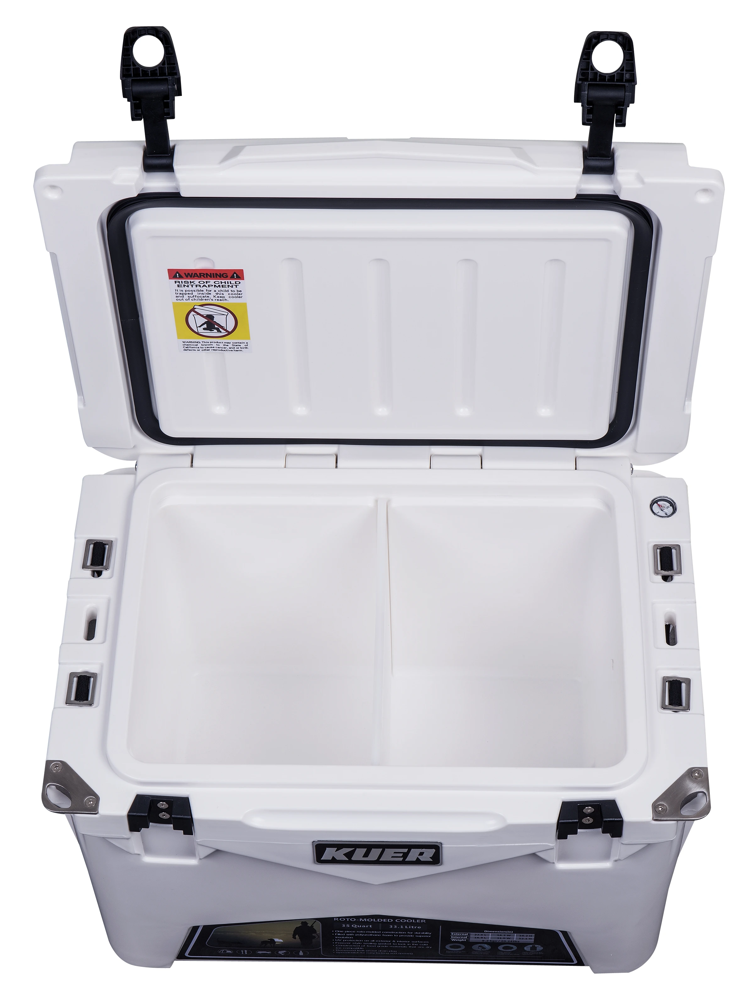 High quality Kuer 35QT roto molded plastic ice chest cooler box for outdoor