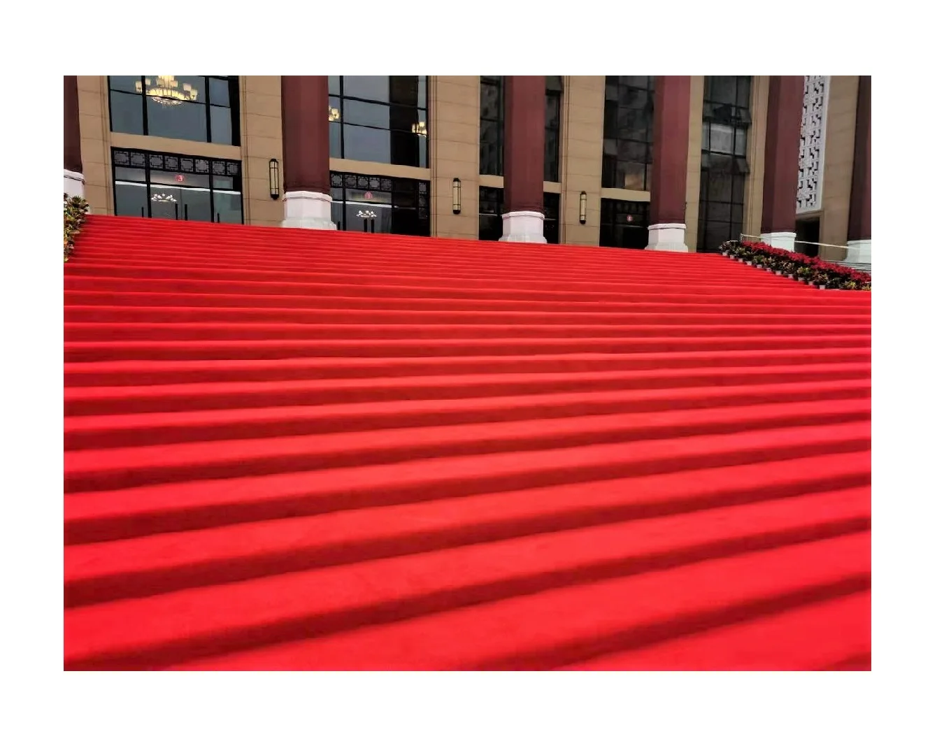 High quality wedding with 3d frowers pronted roll christmas 140x220 large area red carpet for events