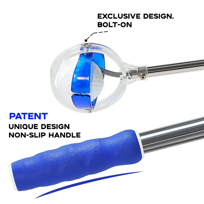 Golf Ball Picker New Antenna Rod Spring Head Dual Color Telescopic Portable Ball Picker Course Supplies