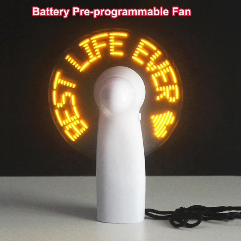 Cheap Price Electric Mini Fan With Led Message Display Air Cool Small Portable Handheld Battery Fans