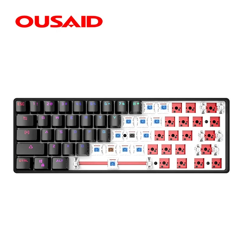 Ousaid OEM Wired 60 keyboard kit diy hot swap mini wireless keyboard computer keyboard
