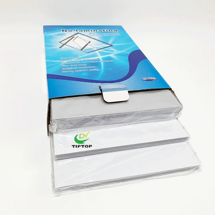 Tiptop inkjet printer a4 pvc paper sheet no laminating sheet UV printing pvc material for id card