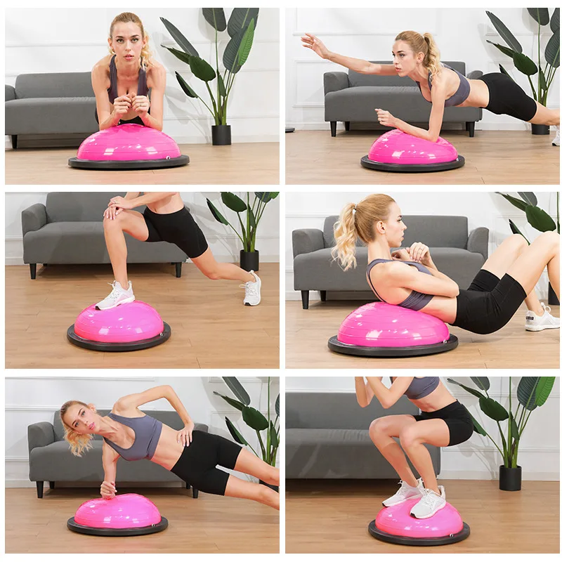 Yugland High Quality Fitness Half Ball Yoga Balance Bosuing Ball With Custom Logo