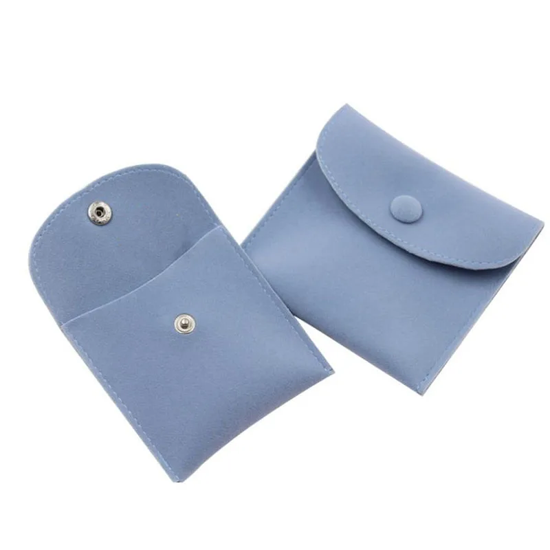 Custom high quality blue velvet Jewelry envelope Pouch