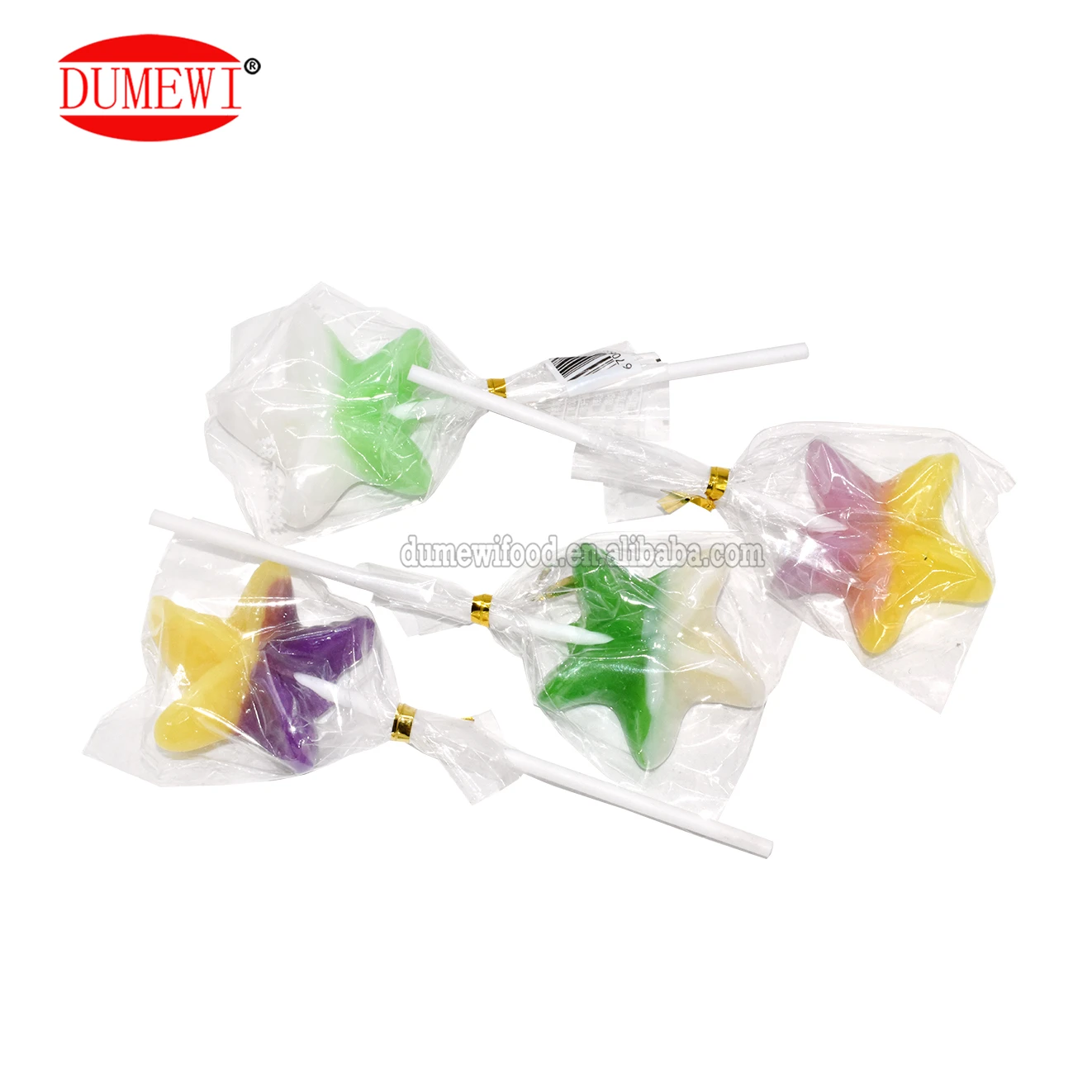 OEM candy maker cartoon marine animal long stick handle supplier two color details high quality hard candy lollipop