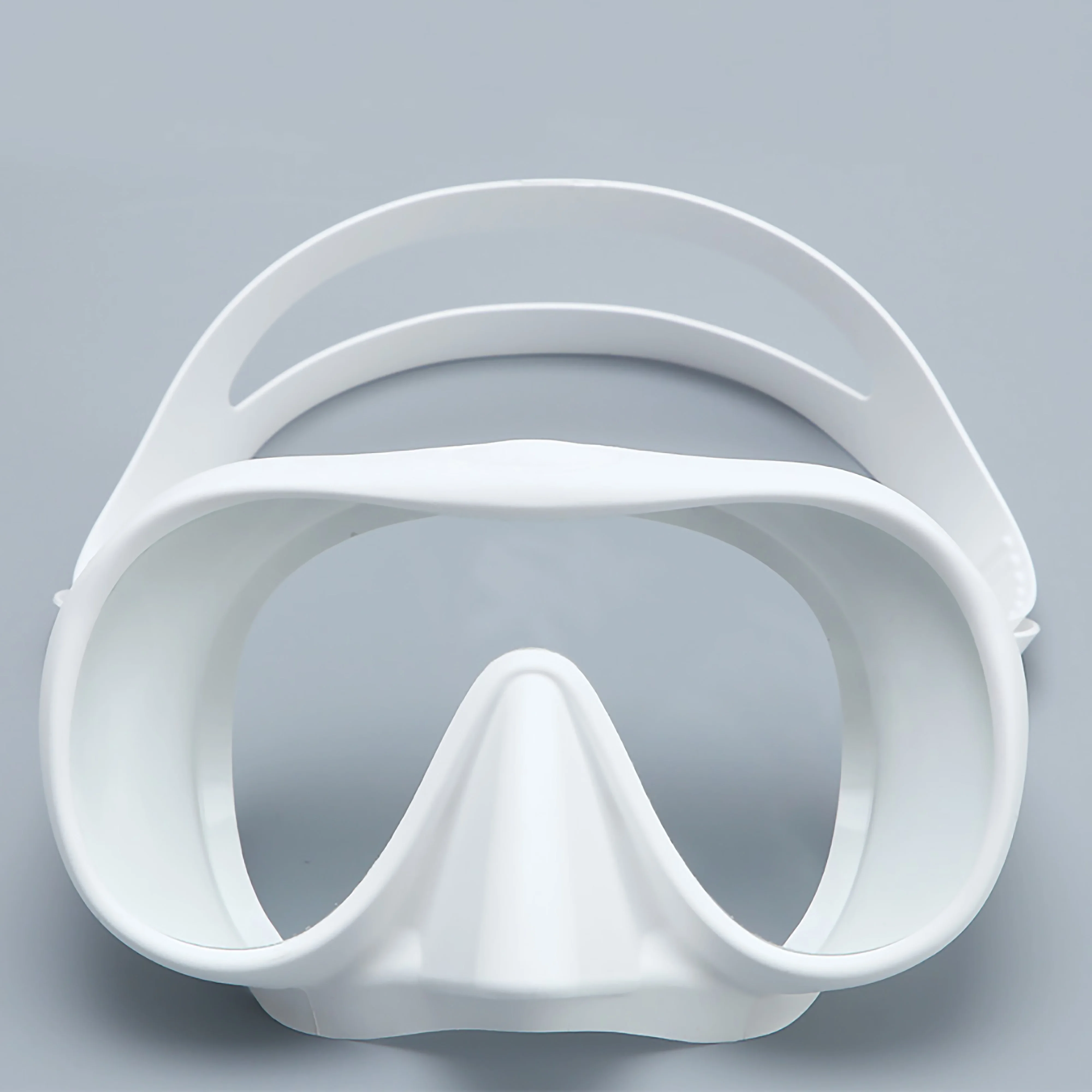 Scuba Diving Half Face Mask Custom LOGO Full Silicone Tempered Glass Adult Low Volume