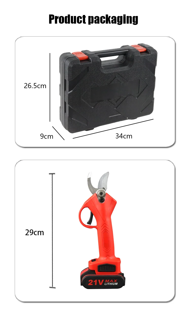 KM Professional Li-battery SK-5 Steel Blade Sharp Bypass Laser Scissors Pruning Shears Garden Tool Garden Shears