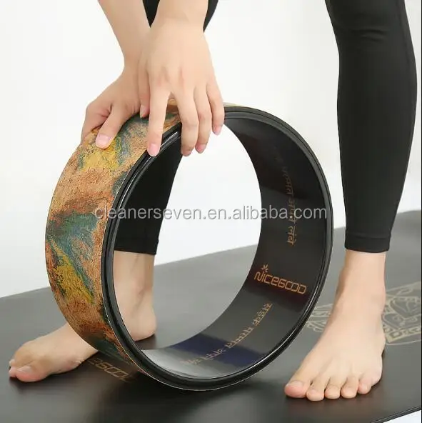 High Premium TPE Professional Waist Shape Circles Pilates Ring Gym Cork Yoga Wheel