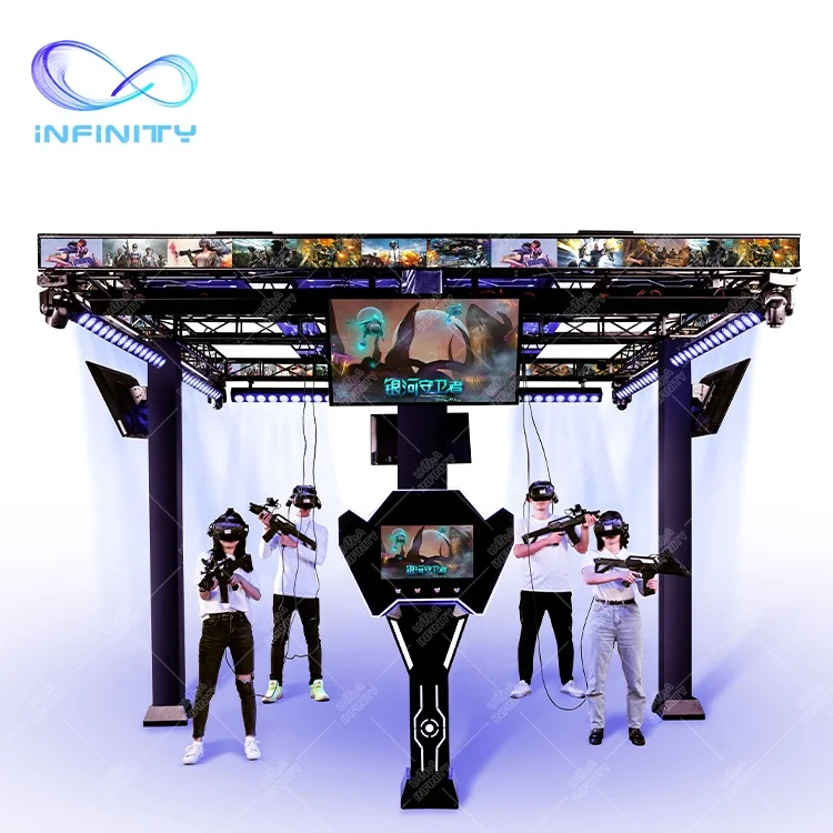 Amusement park virtual reality space indoor game park vr multiplayer games 4 players virtual reality vr space