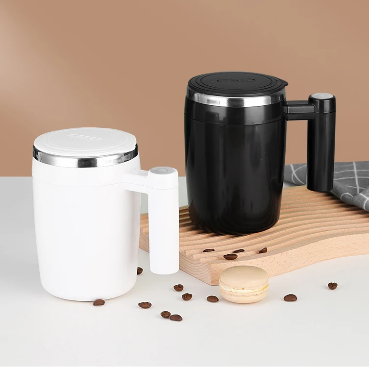 LBB Dropshipping Automatic Magnetic Self Stirring Mixing Coffee Cup Travel Stainless Steel Coffee Mug cup With Lid