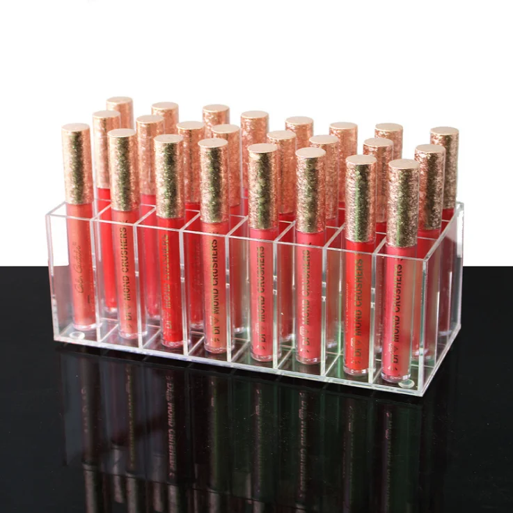 Держатель для губной помады, прозрачный акриловый Органайзер для губной помады, демонстрационная стойка, косметический Органайзер для макияжа Помады, кистей, бутылка