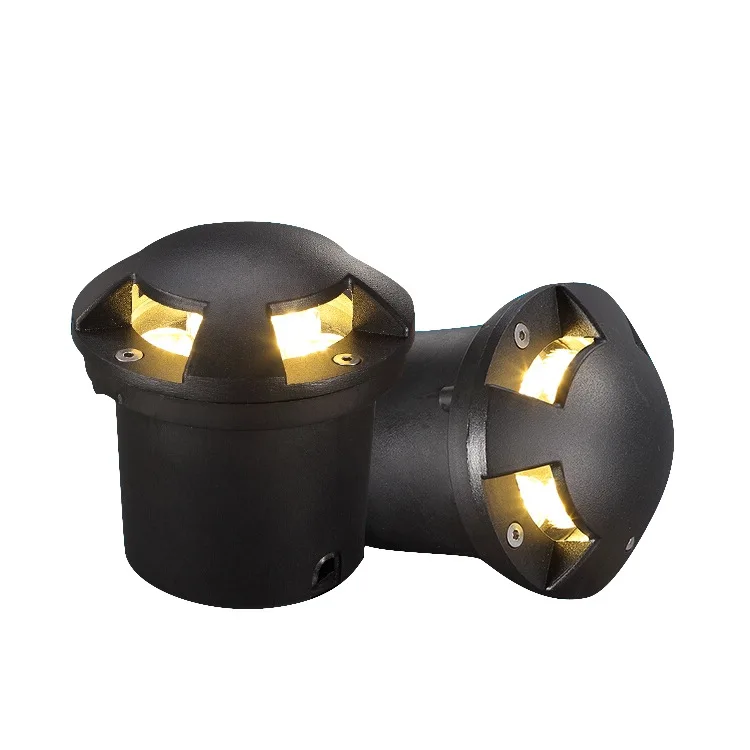 Four Side LED Buried Lamps Waterproof Underground Light 3000K 6W Inground Floor Deck Garden Yard Lighting